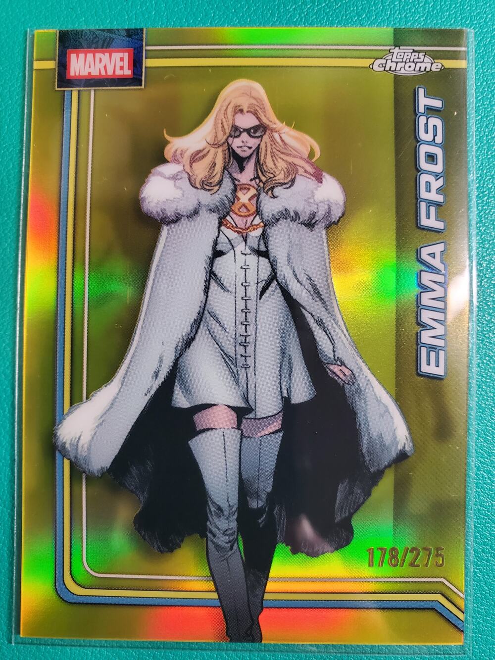 2026 Topps Marvel Chrome - Emma Frost - Yellow Refractor 178/275